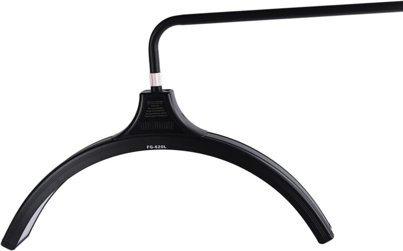 Luz de Media Luna con Soporte para Teléfono, Lámpara de Pie LED Ajustable de 23 Pulgadas
