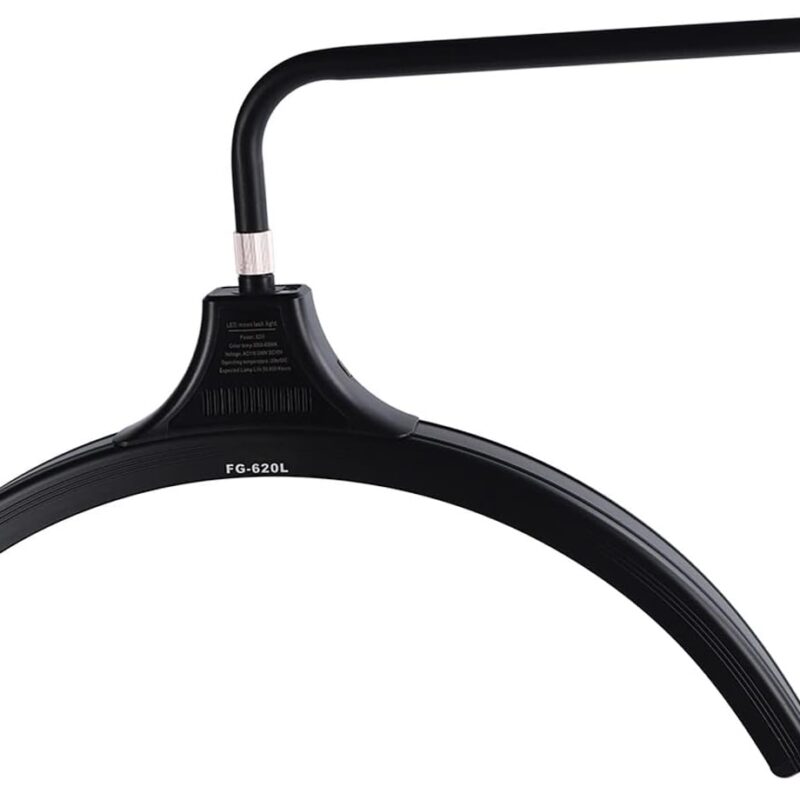 Luz de Media Luna con Soporte para Teléfono, Lámpara de Pie LED Ajustable de 23 Pulgadas