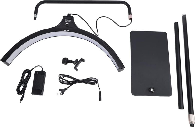 Luz de Media Luna con Soporte para Teléfono, Lámpara de Pie LED Ajustable de 23 Pulgadas - Image 3
