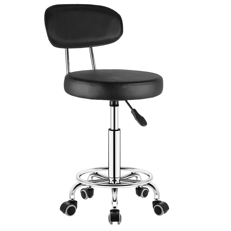 Banco con Respaldo Ajustable – Hidráulico, de Cuero PU