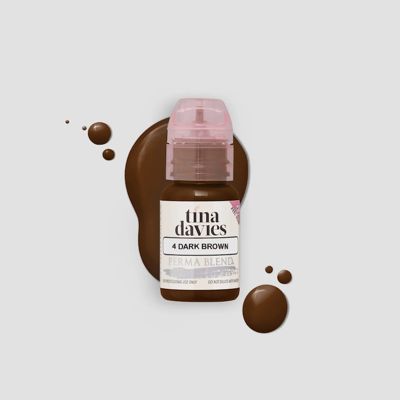 Dark Brown Tina Davies I Love Ink – Pigmento PMU para Cejas 1/2 oz