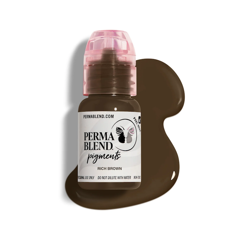 Perma Blend Rich Brown – Pigmento PMU para Cejas 1/2 oz
