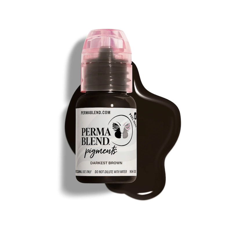 Perma Blend Darkest Brown – Pigmento PMU para Cejas 1/2 oz