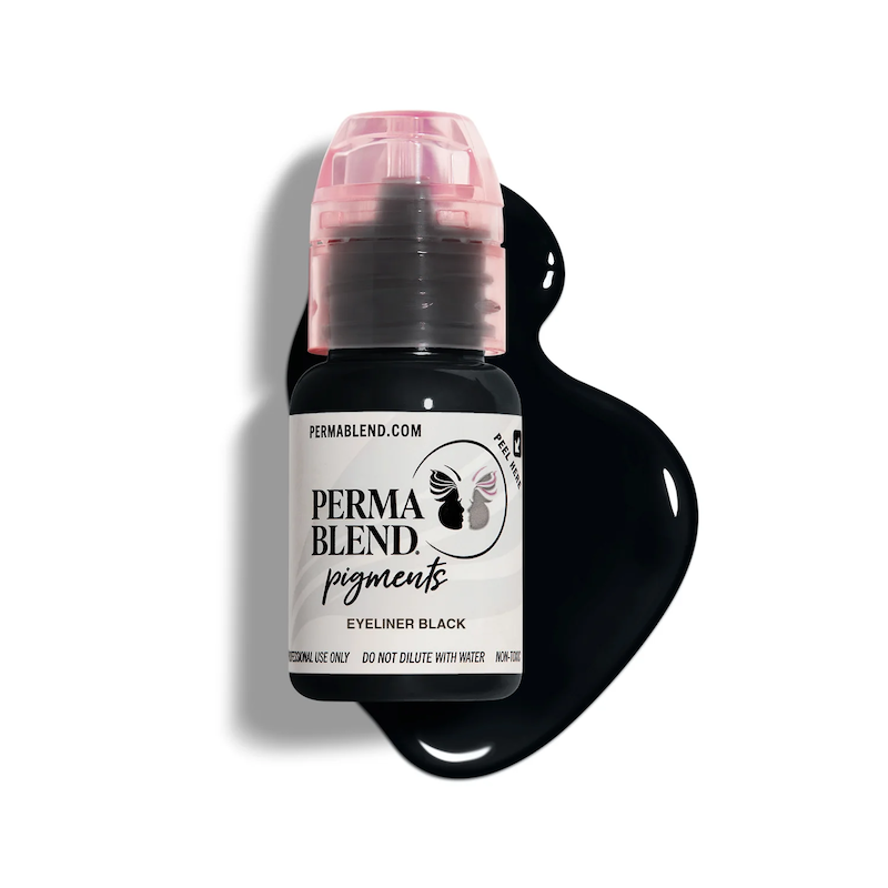 Perma Blend Eyeliner Black – Pigmento PMU para Ojos 1/2 oz