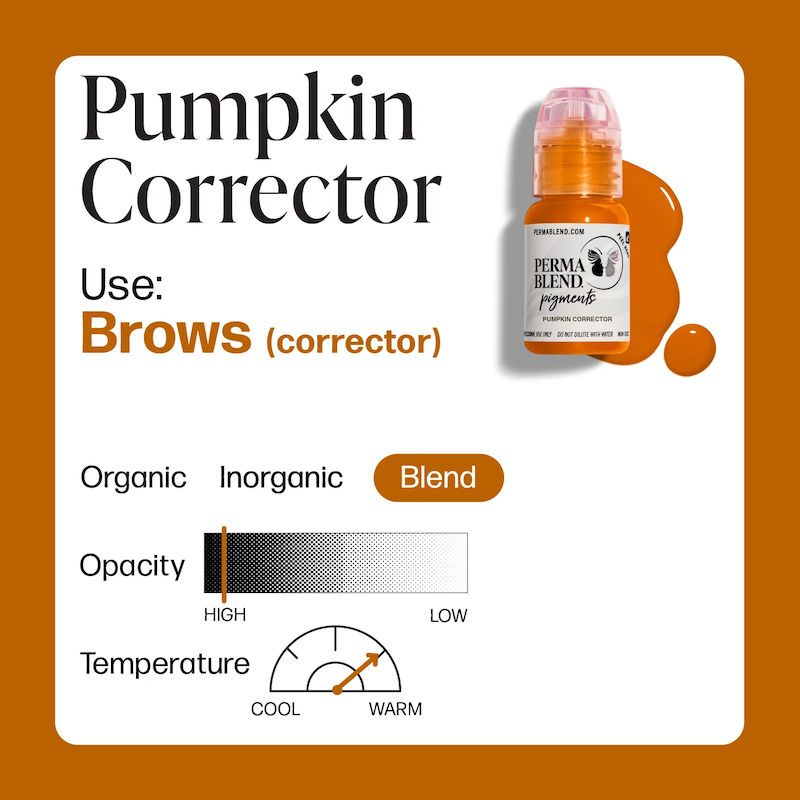 Perma Blend Pumpkin Corrector – Pigmento Corrector PMU 1/2 oz - Image 4