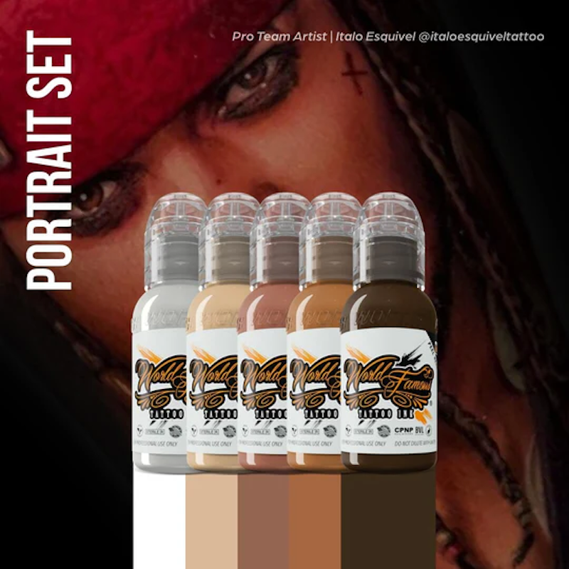 World Famous Portrait Mini Set – Set de 5 Tintas Realismo 1 oz