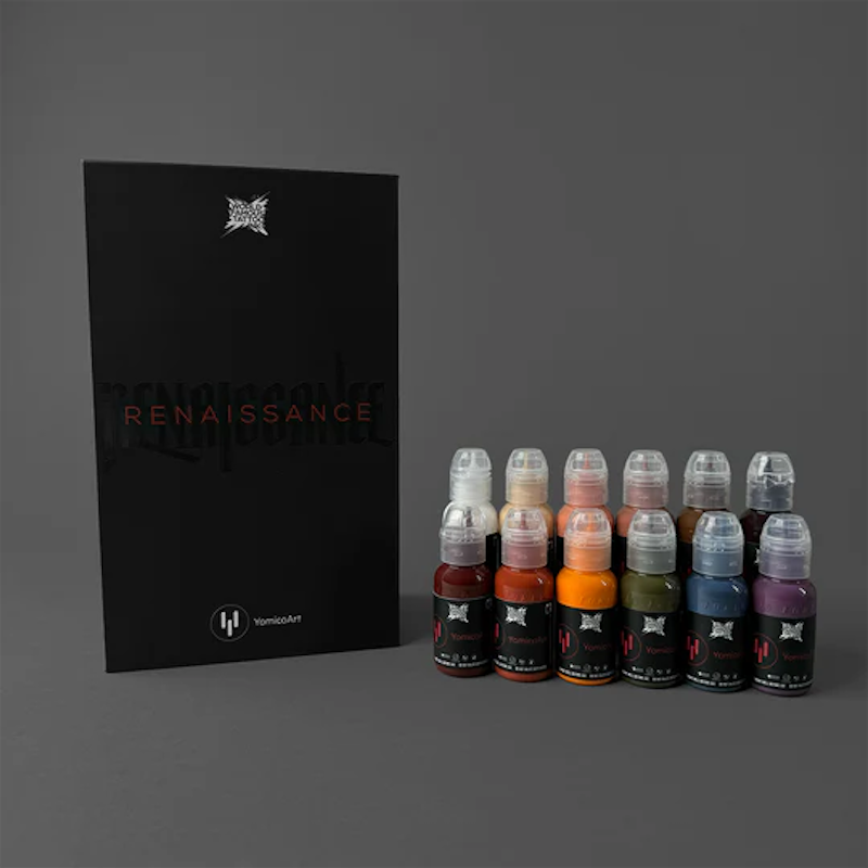 World Famous Yomico Renaissance Ink Set – Set de 12 Tintas Realismo 1 oz